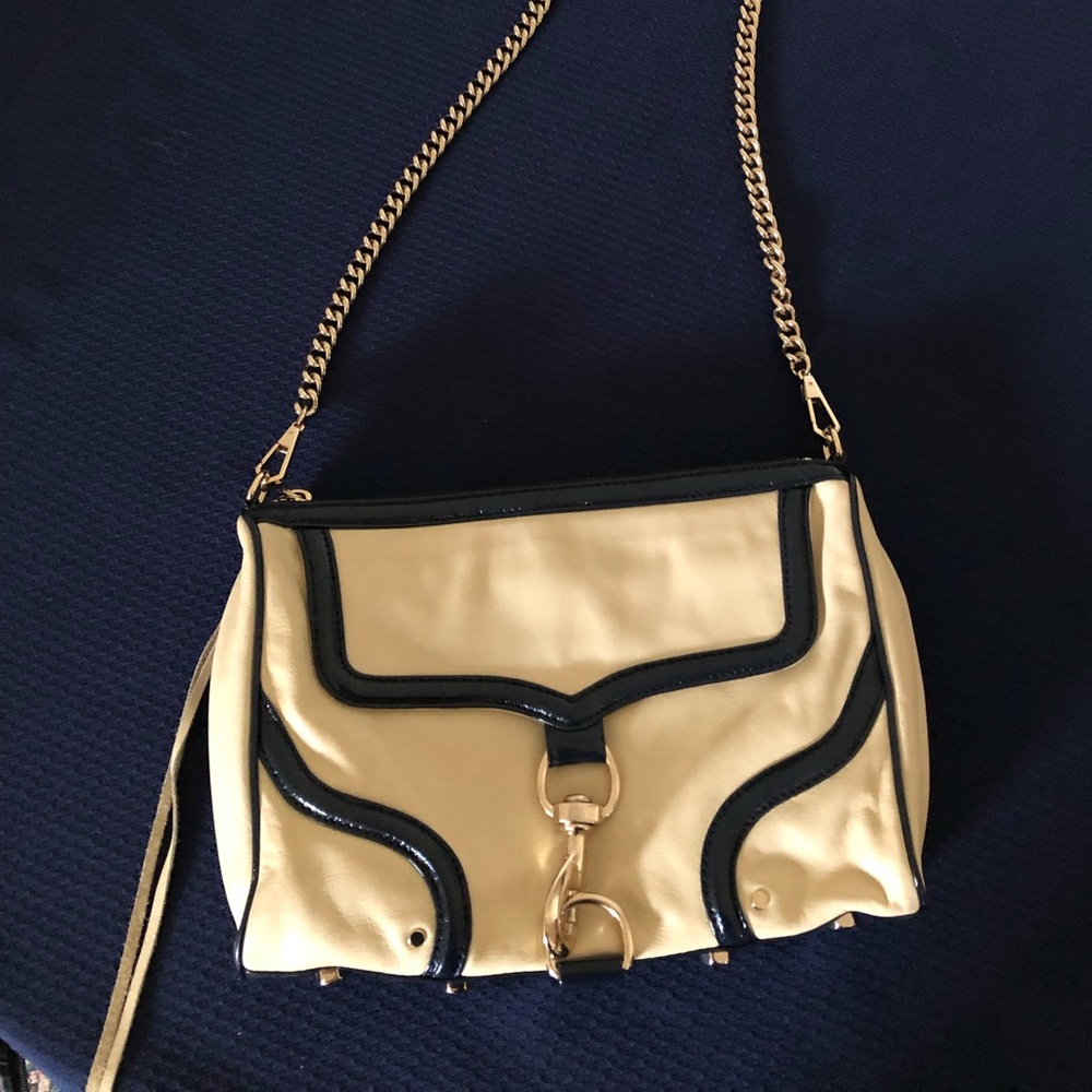Rebecca Minkoff MAC crossbody - cream with navy
